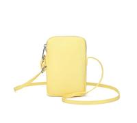 YONBEN Petit Sac à bandoulière avec Fermeture éclair pour téléphone Portable, Mini Sac à bandoulière pour téléphone Intelligent avec Fentes pour Cartes de crédit (Nylon-Jaune)