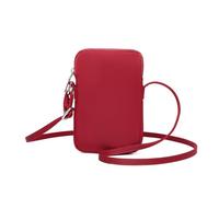 YONBEN Petit sac à bandoulière avec fermeture éclair pour téléphone portable, mini sac à bandoulière pour téléphone intelligent avec fentes pour cartes de crédit (nylon-rouge bordeaux)