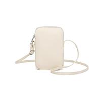 YONBEN Petit Sac à bandoulière avec Fermeture éclair pour téléphone Portable, Mini Sac à bandoulière pour téléphone Intelligent avec Fentes pour Cartes de crédit (Nylon-Blanc crème)