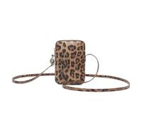 YONBEN Petit sac à main à bandoulière Fermeture éclair Sac de téléphone portable Mini sac à main à bandoulière Portefeuille de téléphone intelligent avec carte de crédit Solts (Pu/Ambre)