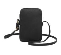 YONBEN Petit sac à main à bandoulière Fermeture éclair Sac de téléphone portable Mini sac à main à l’épaule Portefeuille de téléphone intelligent avec carte de crédit Solts (Noir)