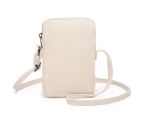 YONBEN Petit sac à main à bandoulière Fermeture éclair Sac de téléphone portable Mini sac à main d’épaule Portefeuille de téléphone intelligent avec carte de crédit Solts (Beige)