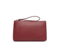 YONBEN Pochette de maquillage en polyuréthane étanche avec poche zippée pour cartes de crédit, Encore Red, Simple et facile