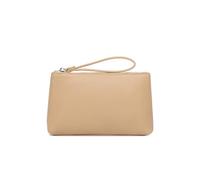 YONBEN Pochette de maquillage en polyuréthane étanche avec poche zippée pour cartes de crédit, sable, Simple et facile