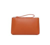 YONBEN Pochette de maquillage en polyuréthane étanche avec poche zippée pour cartes de crédit, Vitality Orange, Simple et facile