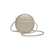 YONBEN Sac à bandoulière Circle pour femme en nylon avec fermeture éclair et bretelles réglables, Thé blanc Pu/Pearl, Small