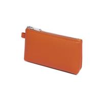 YONBEN Sac à main simple et pratique en cuir synthétique pour maquillage - Petit sac de rangement exquis, PU/Vitality Orange, Simple et facile