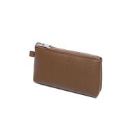 YONBEN Sac à main simple et pratique en cuir synthétique pour maquillage - Petit sac de rangement exquis, Polyuréthane/marron caramel, Simple et facile