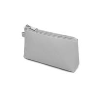 YONBEN Sac à main simple et pratique en cuir synthétique pour maquillage - Petit sac de rangement exquis, PU/gris requin, Simple et facile