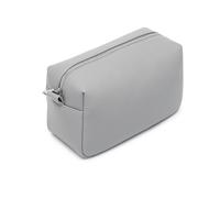YONBEN Sac de rangement en cuir PU Sac de maquillage léger avec fermeture à anneaux. Trousse de maquillage de voyage idéale pour les femmes, Requin gris, Simple