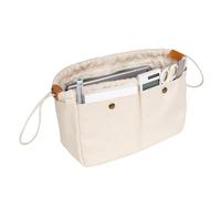 YONBEN Sac de rangement - Sac fourre-tout - Organiseur de rangement en toile avec cordon de serrage - Pochettes en toile de coton (L)