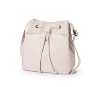 YONBEN Sac Seau à Cordon de Serrage pour Femmes avec Bretelles Réglables Matériau Toile Multi poches Bandoulière Sac à main Simple et Classique et Polyvalent (Beige)