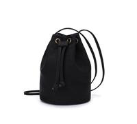 YONBEN Sac Seau Cordon Sacs À Main Sac À Main Anti Vol Bandoulière Sac À Bandoulière Fermeture Éclair Sac À Bandoulière (Noir)