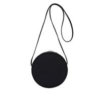 YONBEN Toile Petit Sacs À Bandoulière pour Femmes Cercle Sac À Main Épaule Sac Rond (Nior/Canvas)