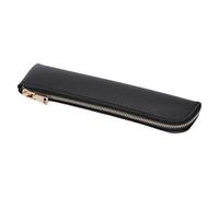YONBEN Trousse à crayons en cuir synthétique, simple, élégante et légère (noir, cuir synthétique)