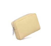YONBEN Trousse de maquillage classique noire de grande capacité pour femme avec séparateur réglable, brosse de lavage et sac de transport pour cosmétiques, FL/jaune amande, Simple et facile