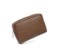 YONBEN Trousse de maquillage classique noire de grande capacité pour femme avec séparateur réglable, brosse de lavage et sac de transport pour cosmétiques, FL/marron caramel, Simple et facile