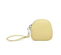 YONBEN Trousse de maquillage pour sac à main, trousse de toilette de voyage, pochette à fermeture éclair pour sac à main, petite pochette de maquillage avec poches et bracelet (nylon noir), PU/jaune