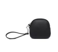 YONBEN Trousse de maquillage pour sac à main, trousse de toilette de voyage, pochette à fermeture éclair pour sac à main, petite pochette de maquillage avec poches et bracelet (nylon noir