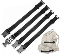 YONCONO Lot de 4 Sangles de Fixation Molle Réglables pour Sac à Dos avec Clips à Boucle, Sangles de Compression Extérieures, Module d'extension et Sangle de Bagage