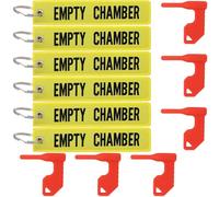 YONCONO Lot de 6 Drapeaux de sécurité pour Fusil de Poing avec Porte-clés Jaune/Rouge Vif en Bonus - Accessoires universels pour Armes à feu (Jaune)
