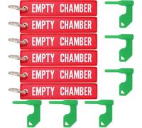 YONCONO Lot de 6 drapeaux de sécurité pour fusil de poing avec porte-clés jaune/rouge vif en bonus - Accessoires universels pour armes à feu (Rouge)