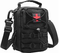 YONCONO Pochette Tactique Molle, Sac à Dos Grande Capacité Militaire IFAK Medical EMT, EDC Organisateur de Premiers Secours avec Sangle Amovible (Noir)