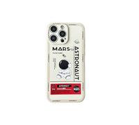 Yonds Queen Compatible avec iPhone 7 Plus / 8 Plus, jolie coque de protection et antichoc en caoutchouc souple motif astronaute spatial fusée Mars fusée tendance (iPhone 7 Plus / 8 Plus, blanc)