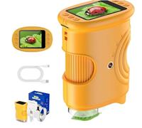 Yonea Le Microscope des Aventuriers,Microscope Numérique pour Enfants 2.0" 1080P HD, Microscope de Poche avec Éclairage LED, Connexion PC, Cadeau pour Les Enfants de 4 à 12 Ans