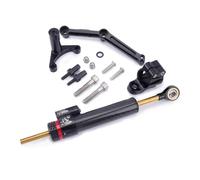 yoneleu Moto Direction stabilisateur Compatible avec Ducati pour Monster 821 2014-2020 Kit De Montage De Support De Stabilisateur D'amortisseur De Direction en Fibre De Carbone CNC(Set 2)