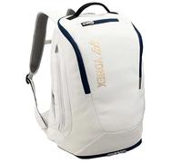 YONEX BA31WLTDEX Sac à dos pour raquette et compartiments à chaussures, sangle ergonomique 3D 26 l (blanc doré)