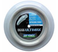 YONEX BG 66 ULTIMAX Blanc Badminton Cordage 200M, Color- White