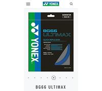 Yonex BG 66 Ultimax Corde de badminton | Haute répulsion et sensation de frappe nette | Corde fine de 0,65 mm pour puissance et vitesse (bleu)