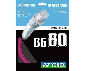 YONEX BG 80 - Corde de Badminton, Couleur : Rose Fluo