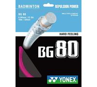 Yonex BG80 Jeu de cordes de badminton Rose fluo 10 m