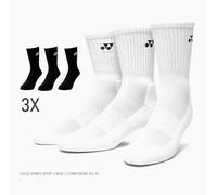 Yonex Crew Socks 3 Pairs Blanc EU 39 1/2-44