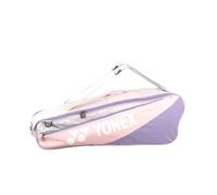 YONEX Club 52526 Lot de 6 sacs de raquette de badminton et de tennis, avec compartiment principal, chaussures et côté, disponible en plusieurs couleurs, rose