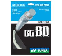 Yonex BG 80 Cordage pour Raquette de Badminton Blanc 10 m