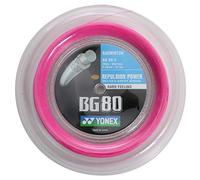 YONEX Fluo BG 80 Neon Pink 200 M Rolle Tennis Bobine De Cordage Badminton 200M Multifilament Mixte, Taille Unique