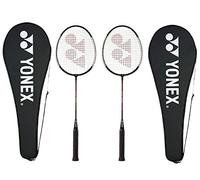 Yonex GR 303 Combo Lot de 2 Raquettes de Badminton avec Housse complète Noir