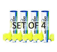 YONEX Mavis 2000 en Nylon Jaune Volant de Badminton (4 Tubes EMB) Jaune 4 Tubes EMB