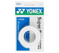 Yonex Super GRAP Lot de 3 Rubans adhésifs pour Raquette de Tennis Blanc 25 x 1200 x 0,6 mm