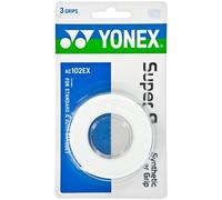 YONEX Super GRAP Lot de 3 surgrips pour Tennis, Badminton, Squash (Blanc)