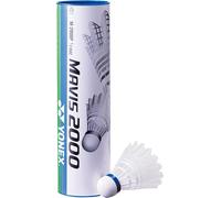 Yonex - Volant en plumes "Mavis 2000" pack de 6 CS2428 (taille unique) (Blanc/Bleu)