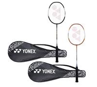 YONEX ZR 100 Lot de 2 raquettes de badminton en aluminium léger avec housse complète (noir et noir, fabriquées en Inde)