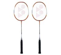 YONEX ZR 100 Lot de 2 raquettes de badminton en aluminium léger avec housse complète, orange, fabriquées en Inde