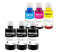 Yongairuink 31 32XL Encre Compatible avec HPQ 31 32XL Bouteille d'encre Multipack pour Smart Tank 5105 7005 7006 7305 7306 7605 Smart Tank Plus 315 319 455 515 (6-Pack，Noir Cyan Magenta Jaune)