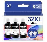 Yongairuink B-T Cartouche d'encre Remplacement pour Bouteille Encre 32XL 1VV24AE Noir avec Smart Tank Plus 455 457 510 513 515 516 519 555 570 655 559 7305 7306 7605 7005 (3 Pack)