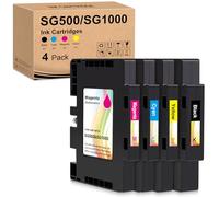 Yongairuink Cartouche de Sublimation sg500 sg1000 Mise à Jour Compatible avec l'imprimante Sawgrass Virtuoso sg500 sg1000 Set de 4 Cartouches d'imprimante de Sublimation (Noir, Cyan, Magenta, Jaune)