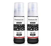 Yongairuink GI-55 GI55 GI-55BK Encre de rechange pour imprimante CAN MAXIFY GX1050 GX2050 (2 noirs)